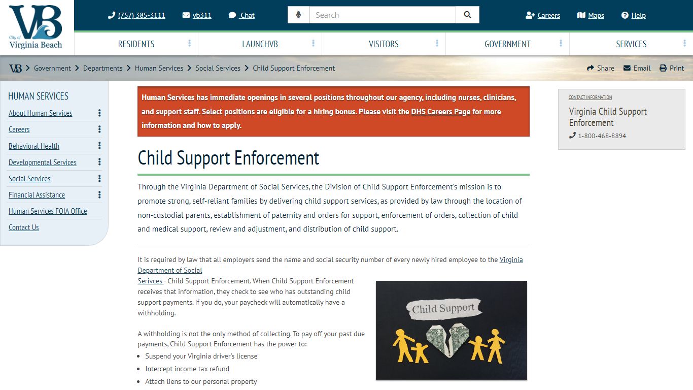 Child Support Enforcement :: VBgov.com - City of Virginia Beach